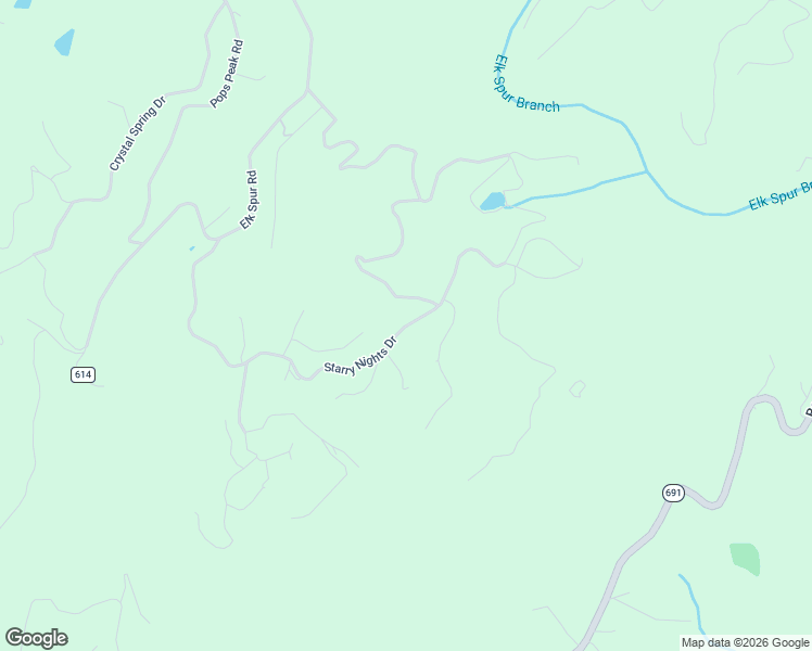 map of restaurants, bars, coffee shops, grocery stores, and more near 1-123 Covered Bridge Road in Fancy Gap