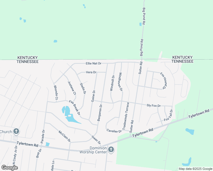 map of restaurants, bars, coffee shops, grocery stores, and more near 3746 Windmill Drive in Clarksville