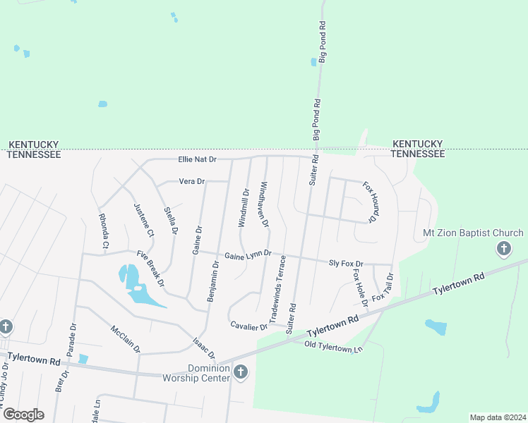 map of restaurants, bars, coffee shops, grocery stores, and more near 3761 Windhaven Court in Clarksville