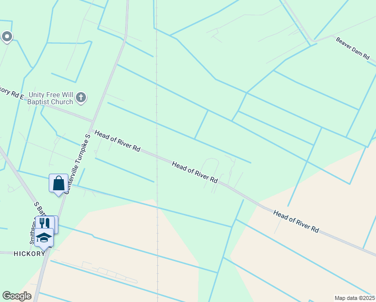 map of restaurants, bars, coffee shops, grocery stores, and more near 524 Head of River Road in Chesapeake