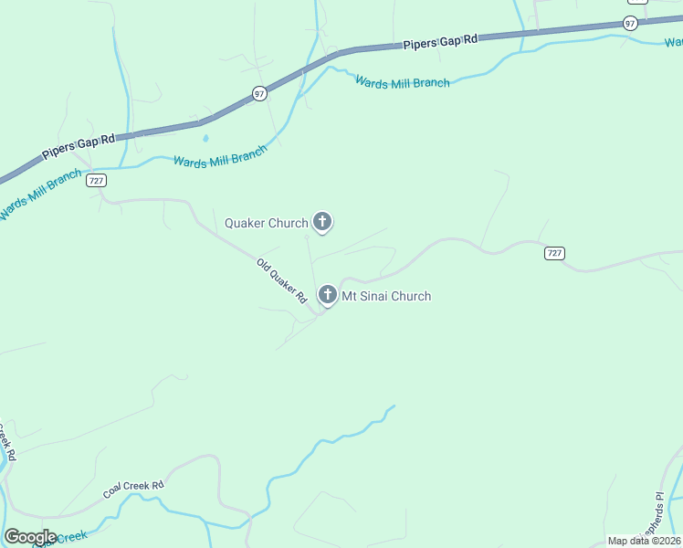 map of restaurants, bars, coffee shops, grocery stores, and more near Old Quaker Road in Galax