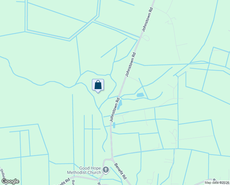 map of restaurants, bars, coffee shops, grocery stores, and more near 2448 Johnstown Road in Chesapeake