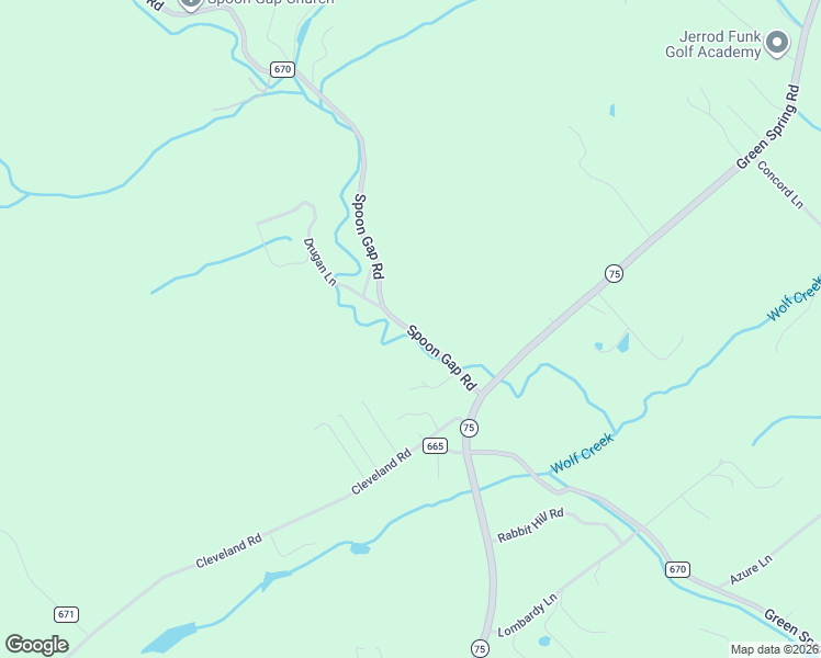 map of restaurants, bars, coffee shops, grocery stores, and more near 21744 Spoon Gap Road in Abingdon