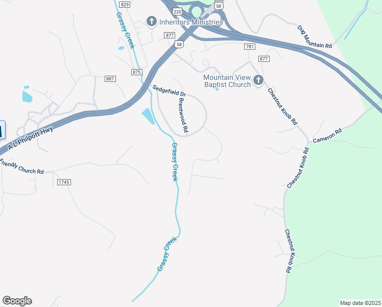 map of restaurants, bars, coffee shops, grocery stores, and more near 291 Kenmore Avenue in Martinsville