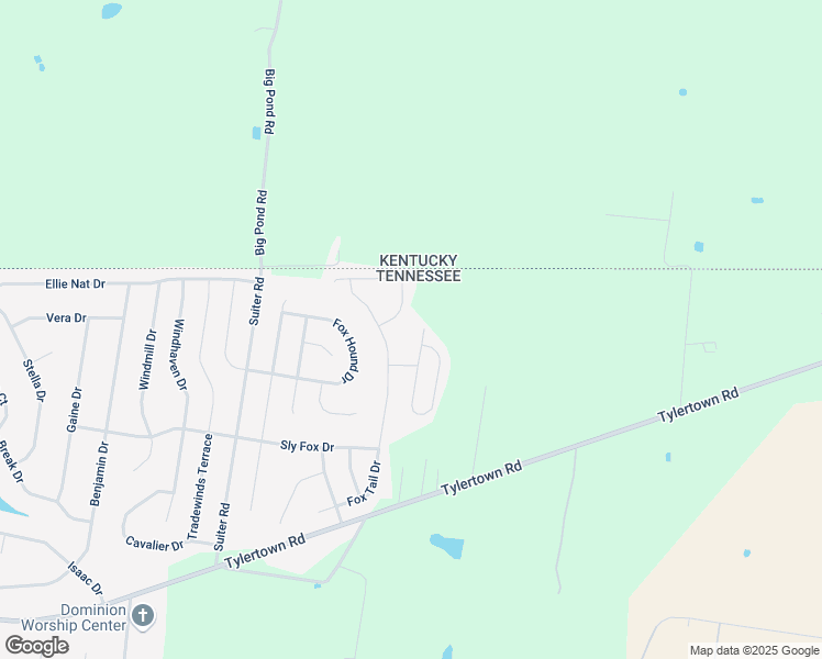 map of restaurants, bars, coffee shops, grocery stores, and more near 611 Fox Path Lane in Clarksville