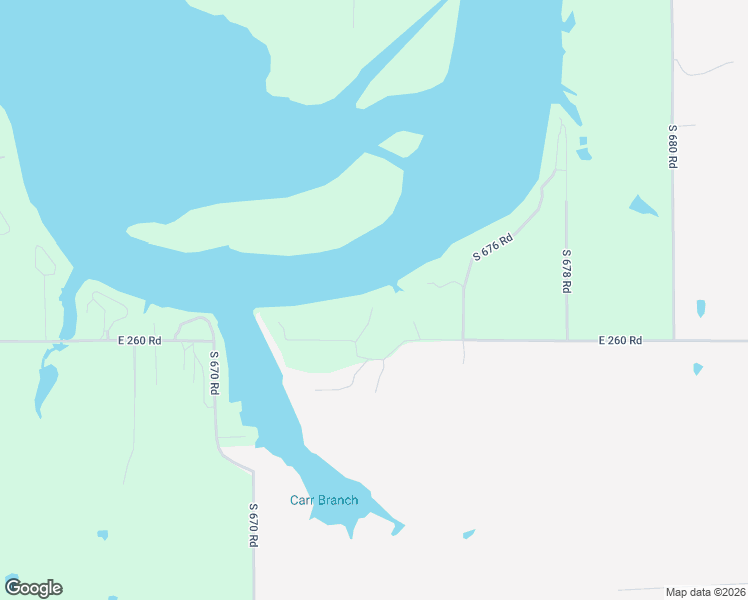 map of restaurants, bars, coffee shops, grocery stores, and more near 67250 East 260 Road in Grove