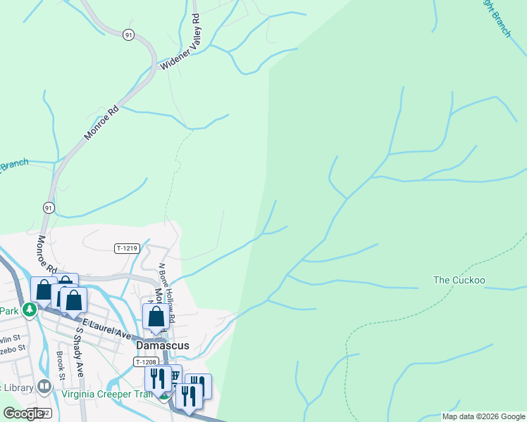 map of restaurants, bars, coffee shops, grocery stores, and more near in Damascus