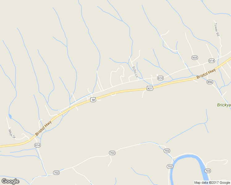 map of restaurants, bars, coffee shops, grocery stores, and more near Bristol Highway in Gate City