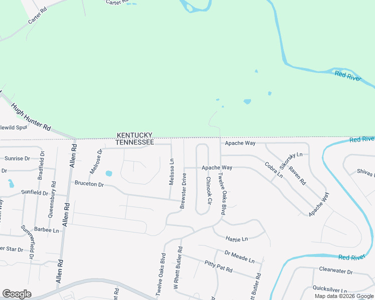 map of restaurants, bars, coffee shops, grocery stores, and more near 2981 Brewster Drive in Clarksville