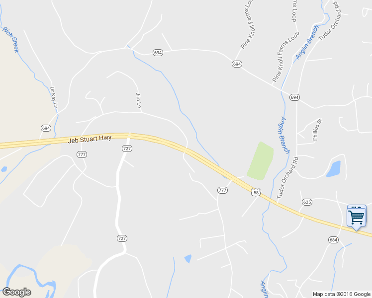 map of restaurants, bars, coffee shops, grocery stores, and more near Jeb Stuart Highway in Stuart