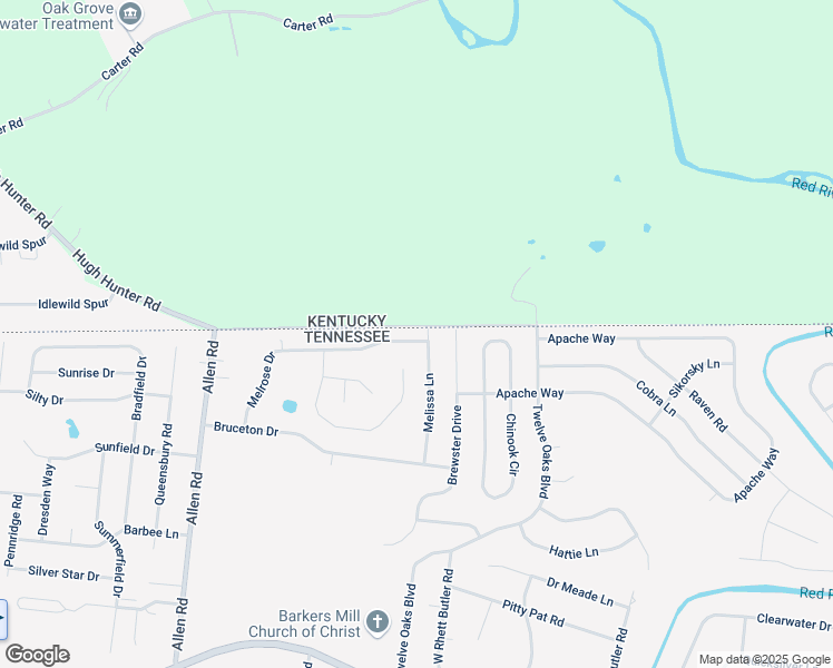map of restaurants, bars, coffee shops, grocery stores, and more near 3482 Melrose Drive in Clarksville