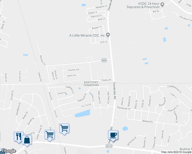 map of restaurants, bars, coffee shops, grocery stores, and more near 1181 Max Court in Oak Grove