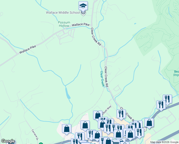 map of restaurants, bars, coffee shops, grocery stores, and more near 21198 Walton Ridge Road in Bristol
