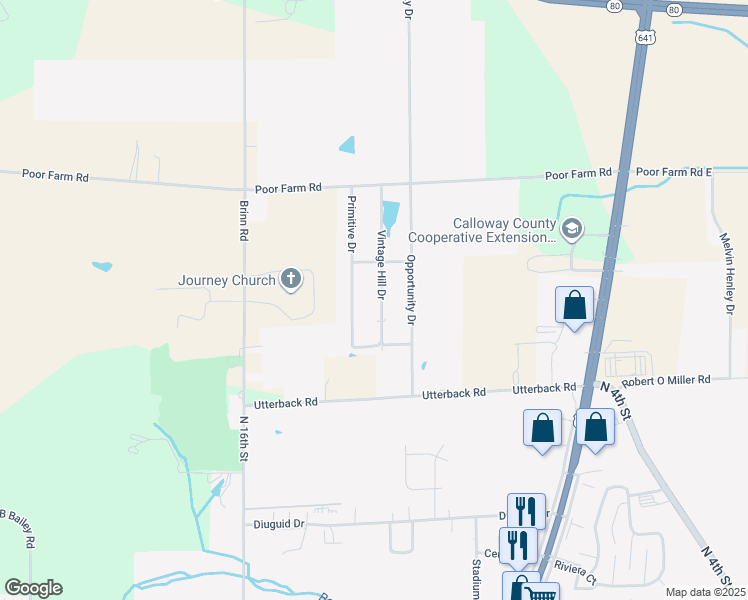 map of restaurants, bars, coffee shops, grocery stores, and more near in Murray