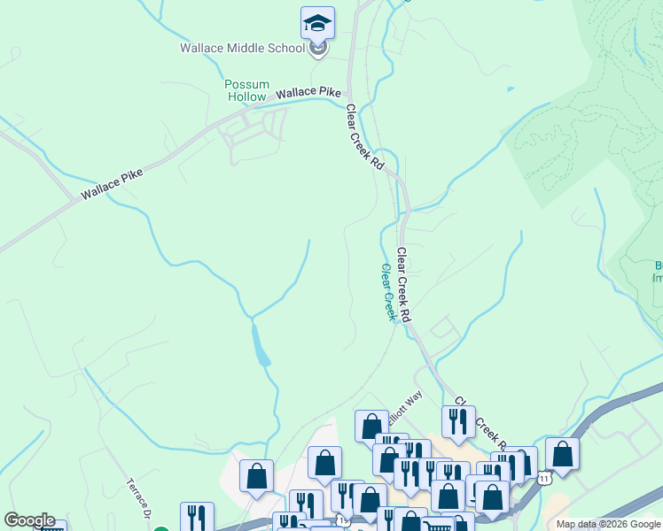 map of restaurants, bars, coffee shops, grocery stores, and more near 21198 Walton Ridge Road in Bristol