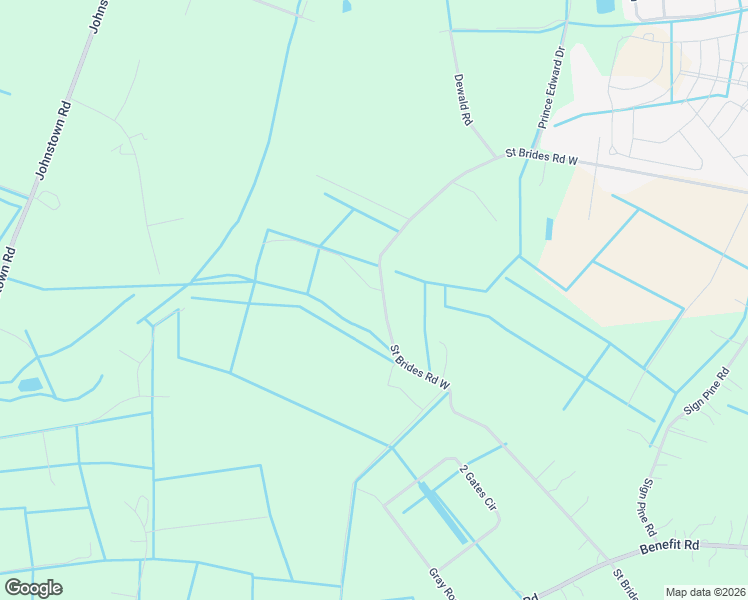map of restaurants, bars, coffee shops, grocery stores, and more near 2104 Saint Brides Road West in Chesapeake