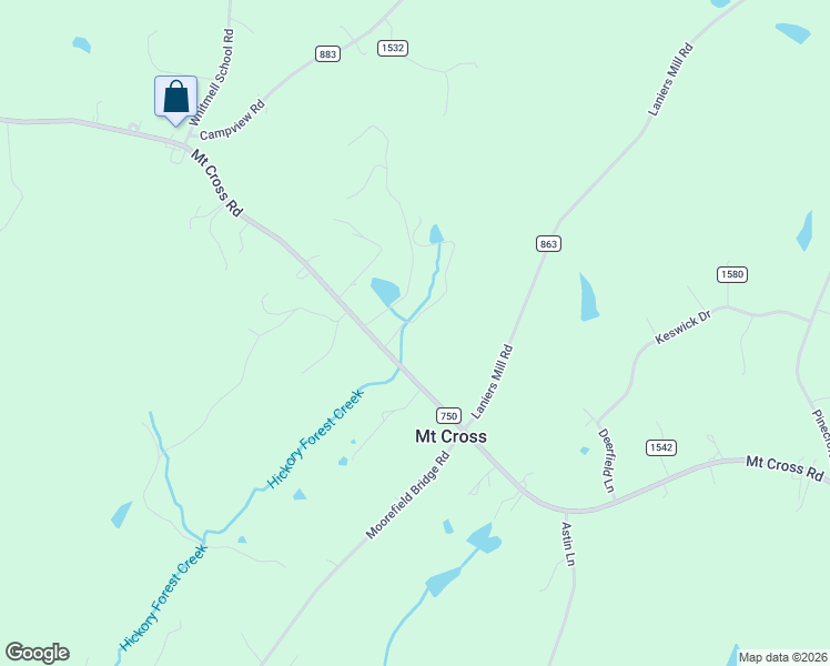 map of restaurants, bars, coffee shops, grocery stores, and more near 5590 Mount Cross Road in Danville