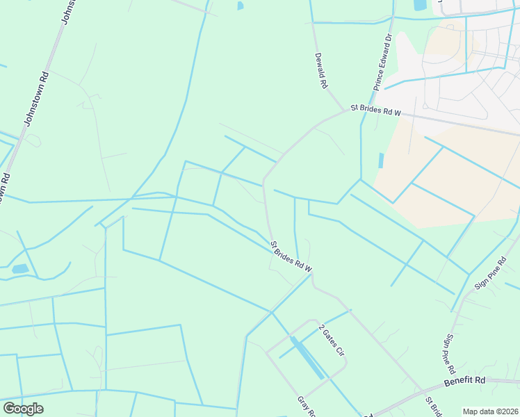 map of restaurants, bars, coffee shops, grocery stores, and more near 2104 Saint Brides Road West in Chesapeake