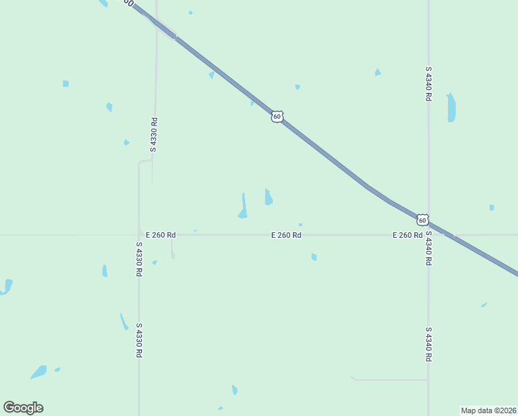 map of restaurants, bars, coffee shops, grocery stores, and more near 433432 East 260 Road in Vinita