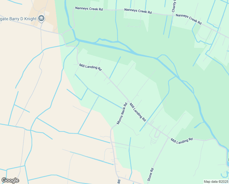 map of restaurants, bars, coffee shops, grocery stores, and more near 1625 Mill Landing Road in Virginia Beach