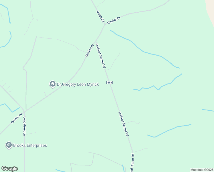 map of restaurants, bars, coffee shops, grocery stores, and more near 1665 Holland Corner Road in Suffolk