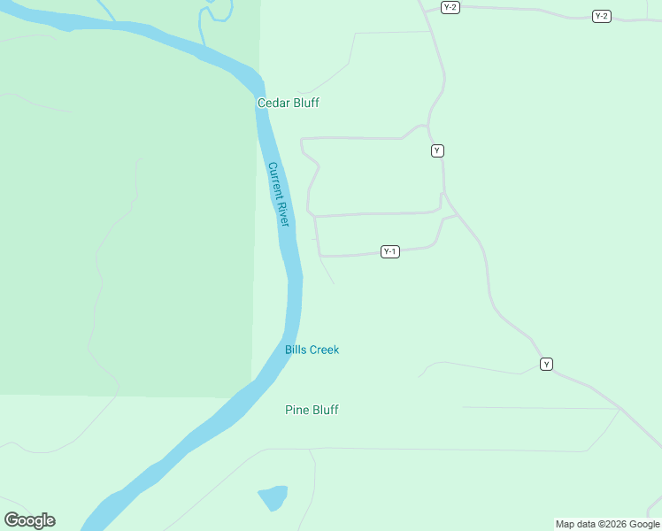 map of restaurants, bars, coffee shops, grocery stores, and more near County Road Y-1 in Doniphan