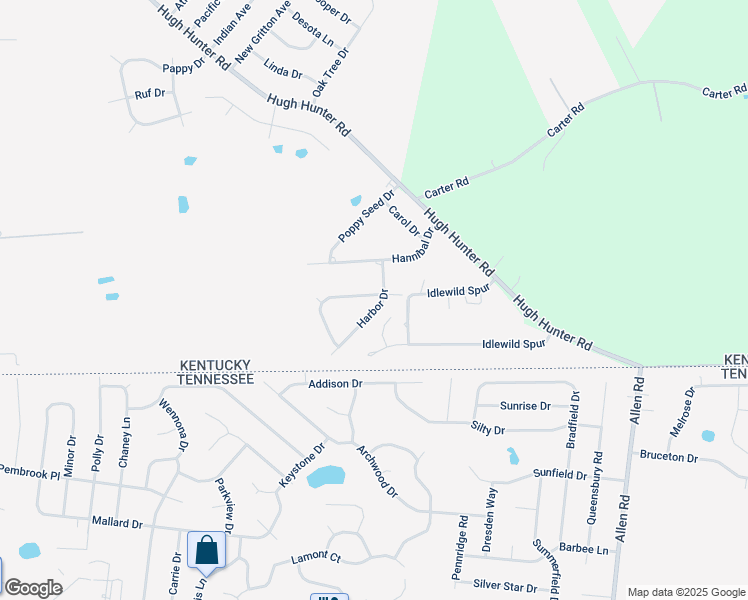 map of restaurants, bars, coffee shops, grocery stores, and more near 1960 Timberline Circle in Oak Grove