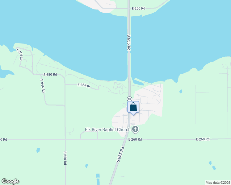 map of restaurants, bars, coffee shops, grocery stores, and more near 65438 East 256 Road in Grove