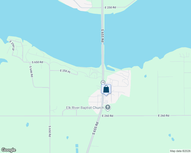 map of restaurants, bars, coffee shops, grocery stores, and more near 65438 East 256 Road in Grove