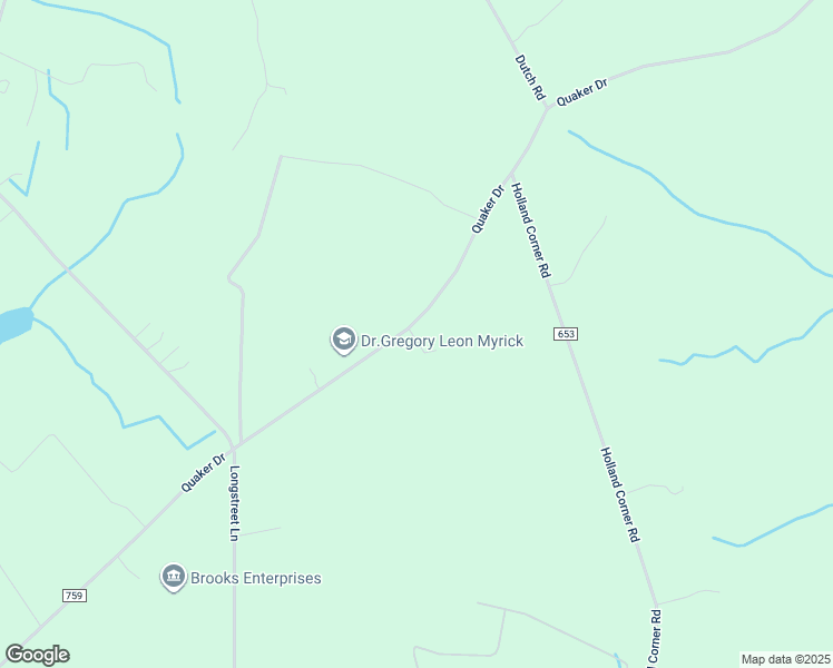map of restaurants, bars, coffee shops, grocery stores, and more near 6719 Quaker Drive in Suffolk