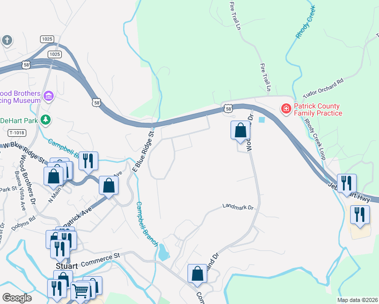 map of restaurants, bars, coffee shops, grocery stores, and more near 101-165 Glenwood Ter Exd in Stuart