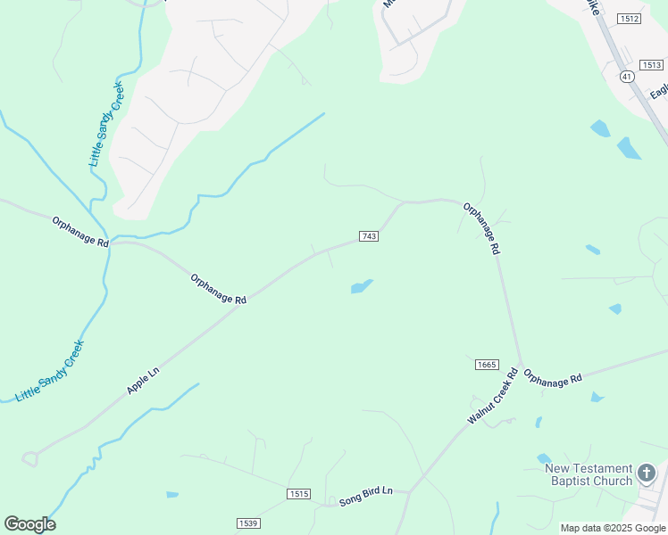 map of restaurants, bars, coffee shops, grocery stores, and more near 1833 Orphanage Road in Danville
