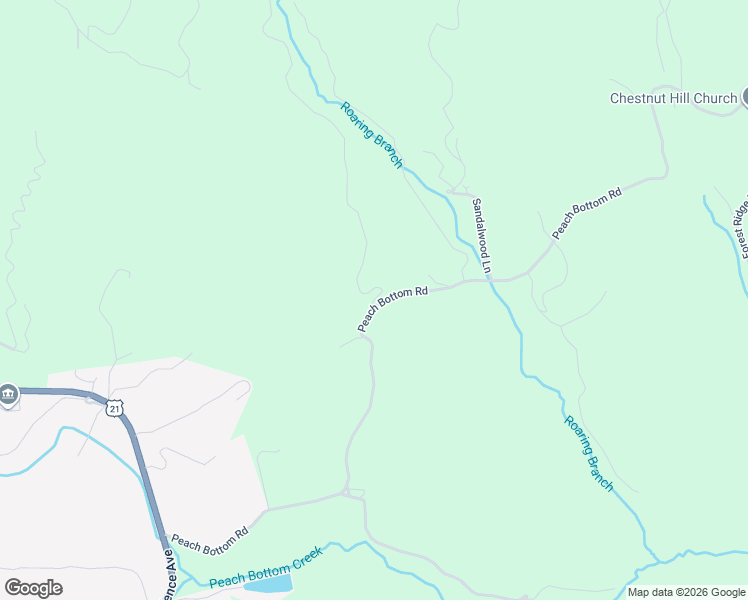 map of restaurants, bars, coffee shops, grocery stores, and more near 1019 Peach Bottom Road in Independence