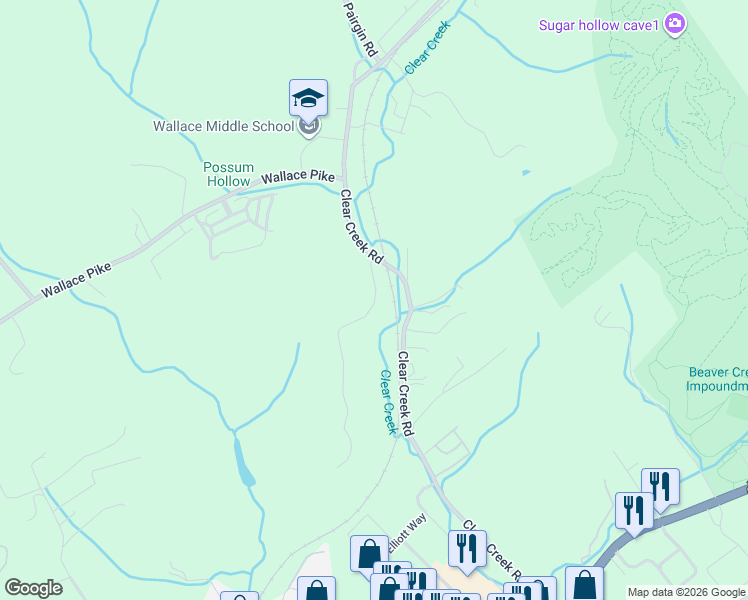 map of restaurants, bars, coffee shops, grocery stores, and more near 21001-21399 Walton Ridge Road in Bristol