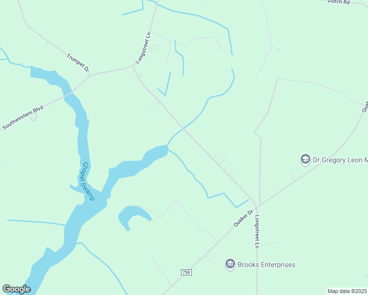 map of restaurants, bars, coffee shops, grocery stores, and more near 1625 Longstreet Lane in Suffolk