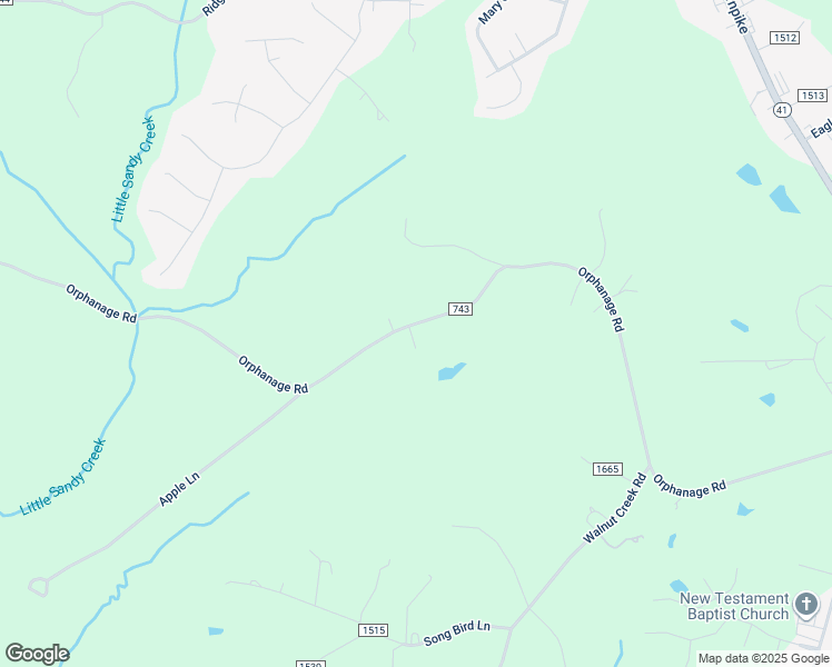 map of restaurants, bars, coffee shops, grocery stores, and more near 1833 Orphanage Road in Danville