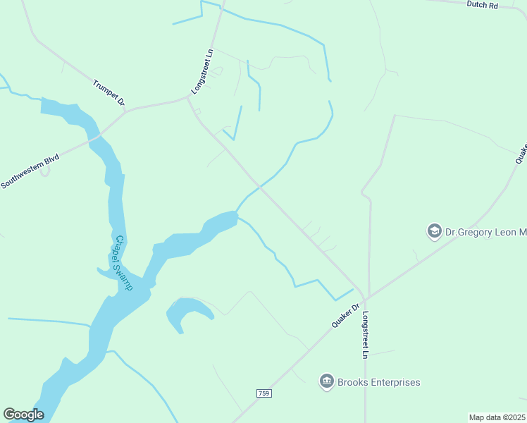 map of restaurants, bars, coffee shops, grocery stores, and more near 1625 Longstreet Lane in Suffolk