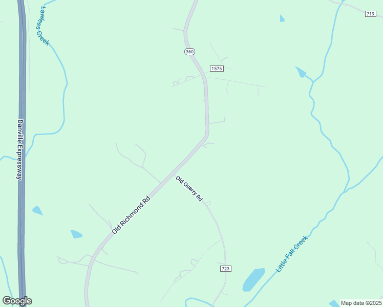 map of restaurants, bars, coffee shops, grocery stores, and more near Virginia 360 in Danville