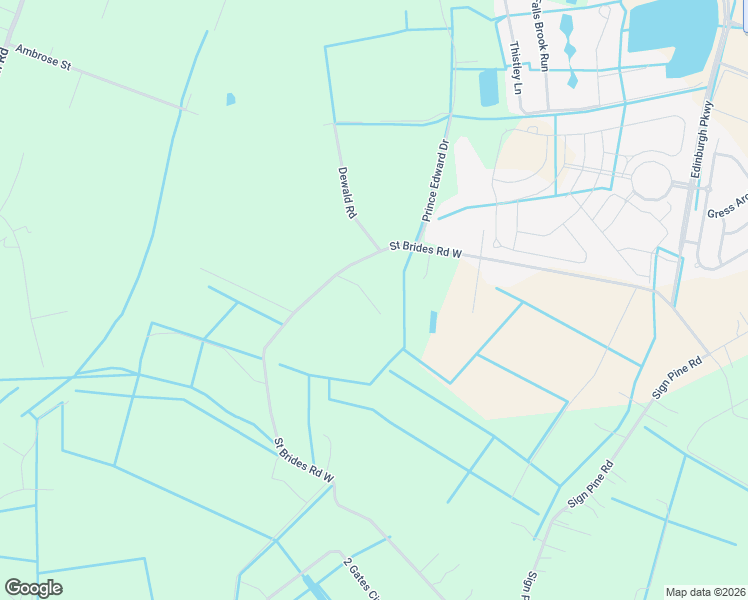 map of restaurants, bars, coffee shops, grocery stores, and more near 2401 Saint Brides Road West in Chesapeake