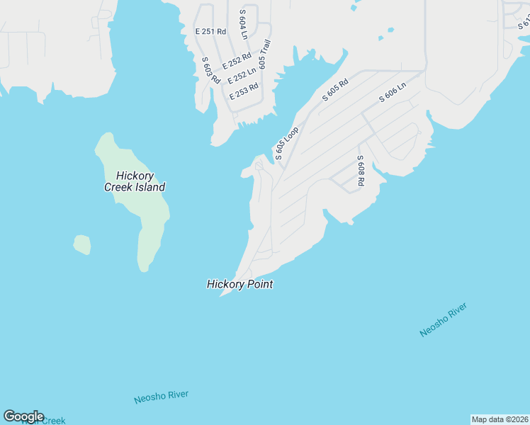 map of restaurants, bars, coffee shops, grocery stores, and more near 25878 South 605 Road in Grove