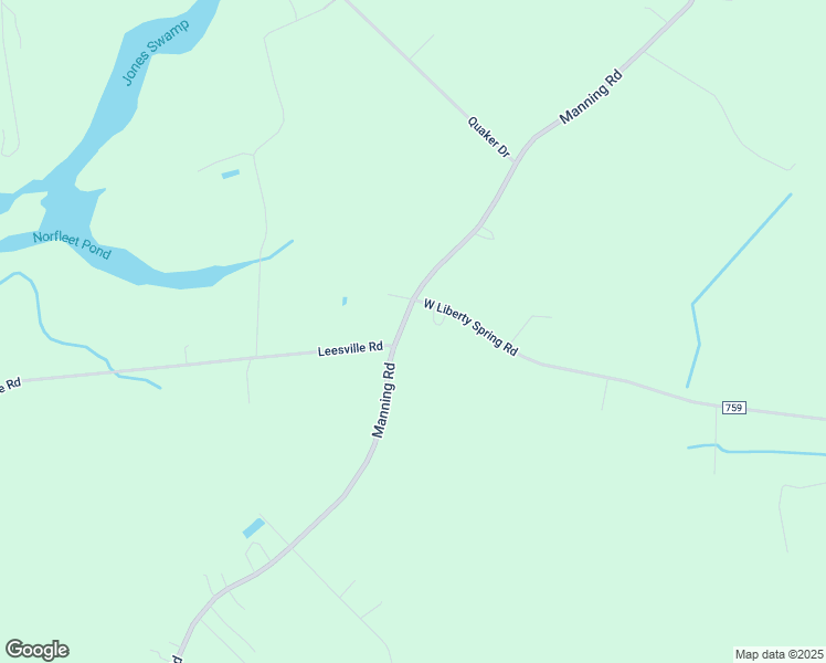 map of restaurants, bars, coffee shops, grocery stores, and more near 3516 Manning Road in Suffolk