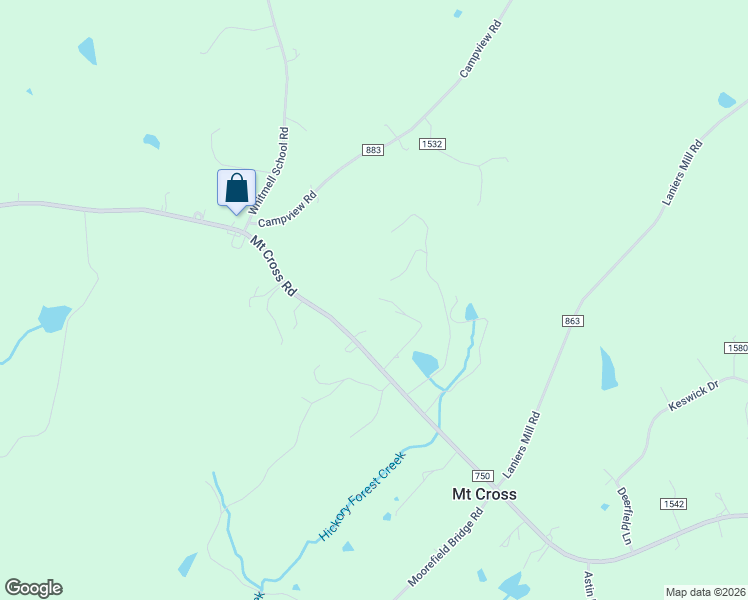 map of restaurants, bars, coffee shops, grocery stores, and more near 5834 Mount Cross Road in Danville