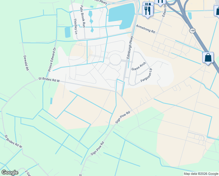 map of restaurants, bars, coffee shops, grocery stores, and more near 414 Heartfield Drive in Chesapeake