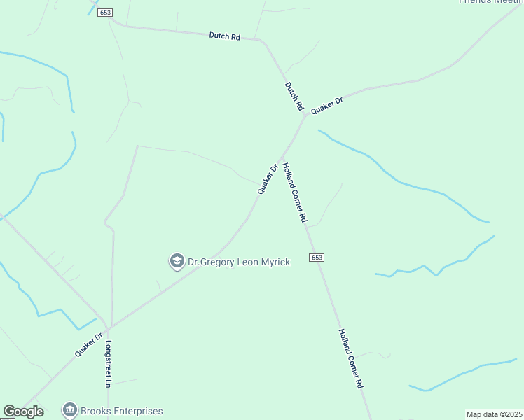 map of restaurants, bars, coffee shops, grocery stores, and more near 6475 Quaker Drive in Suffolk