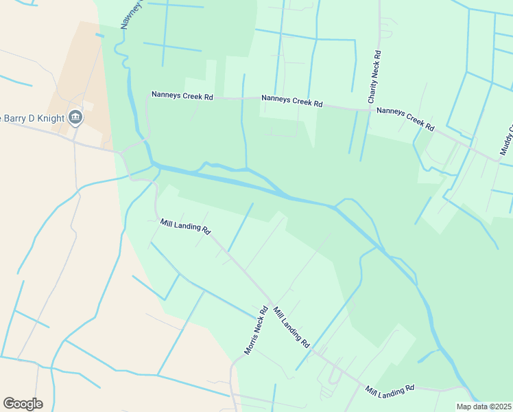 map of restaurants, bars, coffee shops, grocery stores, and more near 1640 Mill Landing Road in Virginia Beach