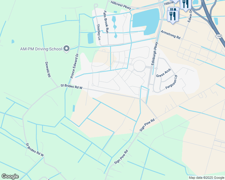 map of restaurants, bars, coffee shops, grocery stores, and more near 651 Middleton Way in Chesapeake