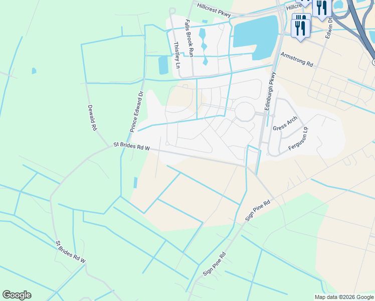 map of restaurants, bars, coffee shops, grocery stores, and more near 627 Middleton Way in Chesapeake