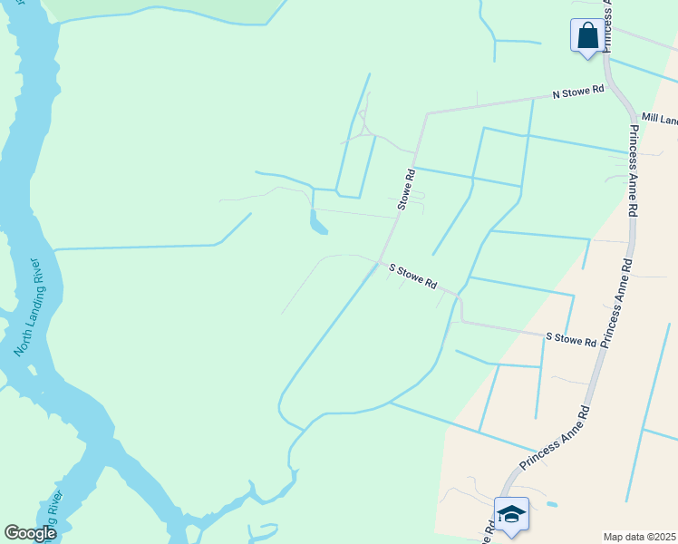 map of restaurants, bars, coffee shops, grocery stores, and more near 2233 Cedar Crescent Court in Virginia Beach