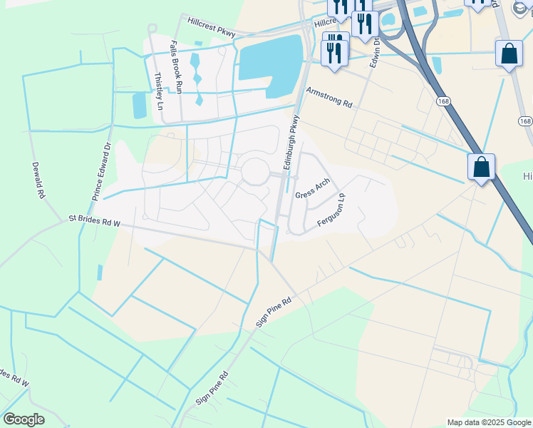 map of restaurants, bars, coffee shops, grocery stores, and more near 1915 Dobson Court in Chesapeake