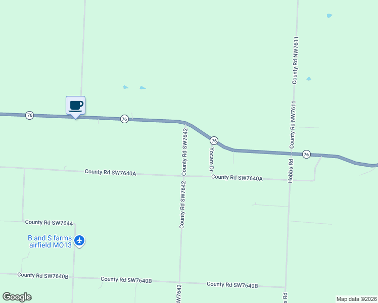 map of restaurants, bars, coffee shops, grocery stores, and more near 2018 Missouri 76 in Anderson